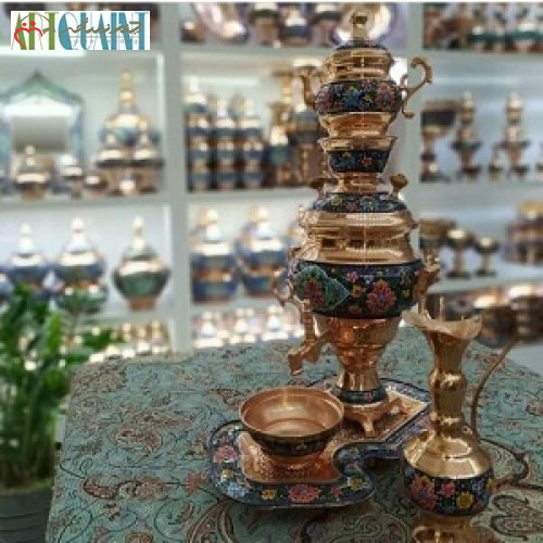 سرویس سماور مس و پرداز با کیفیت ممتاز، زیبایی خیره کننده و درجه 1، رنگ ثابت | چترزندگی