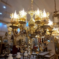 خرید، قیمت و مشخصات لوستر طرح جدید دو گل لاله 5 شاخه دوبل آلومینیومی متوسط، زیر قیمت بازار | چترزندگی