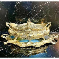 خرید، قیمت و مشخصات ظرف شکلات خوری جاردین طلایی لوکس جدید رنگ سایز سه، از جنس برنزی زیر قیمت | چترزندگی