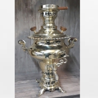 خرید، قیمت و مشخصات سماور ذغالی 4 لیتری ساده لبه دار و بدنه برنجی و ورق ضخیم 8 دهم با ضمانت 12 ماهه - چترزندگی