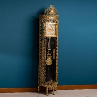 خرید، قیمت و مشخصات ساعت ایستاده نیم گرد بدنه آلیاژ و رنگ طلایی 5 سال ضمانت خرابی و آبکاری بدنه - چترزندگی