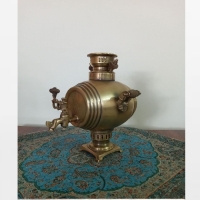 خرید، قیمت و مشخصات سماور ذغالی 1.5 لیتری طرح بشکه و دسته ها در دو طرح شاخه ای و خوابیده در دو رنگ طلایی و آنتیک با ضمانت ثبات رنگ - چترزندگی