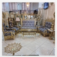 خرید، قیمت و مشخصات مبلمان 7 نفره سلطنتی طراحی بی نظیر بدنه و رنگ درجه یک با ضمانت پارچه و فوم - چترزندگی