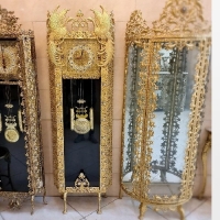 خرید، قیمت و مشخصات ست ساعت ایستاده و بوفه نیم گرد طرح طاووس طراحی شیک و آنتیک با ضمانت رنگ - چترزندگی