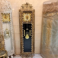 خرید، قیمت و مشخصات ساعت ایستاده برنزی مدل گل نقلی طراحی شیک و به روز با ضمانت رنگ و دوام بدنه - چترزندگی