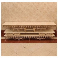 خرید، قیمت و مشخصات میز تلویزیون برنزی طرح گل آفتابگردان تولید شده با ظرافت دقت بالا متریال درجه یک - چترزندگی