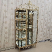 خرید، قیمت و مشخصات بوفه سه طبقه ی باکس دار طرح خورشید و برگ به رنگ فورتیک با ضمانت - چترزندگی