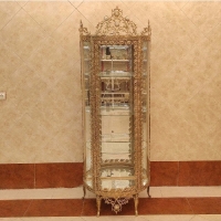 خرید، قیمت و مشخصات بوفه ی برنزی نیم گرد ( خم ) طرح گل رز برجسته ارزش خرید بالا نسبت به قیمت با گارانتی - چترزندگی