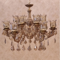 خرید، قیمت و مشخصات لوستر تمام برنزی طرح پانیز، سایز بزرگ 12 شعله، رنگ بدنه ی آنتیک و با دوام - چترزندگی