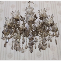 خرید، قیمت و مشخصات لوستر برنزی طرح دو گل 16 شعله، تولید شده در سایز بزرگ مناسب پذیرایی با نوردهی و ظاهر عالی - چترزندگی