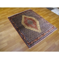 خرید، قیمت و مشخصات فرش نوبافت سنندج طرح لچک و ترنج با نقشه زمینه ی بی نظیر، دستبافت و تراکم بالا کد 40127 - چترزندگی