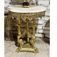 خرید، قیمت و مشخصات میز پایه کوتاه طرح سه فرشته با بدنه ی ظریف کاری شده و رنگ با کیفیت بدون لقی و زدگی با ضمانت - چترزندگی