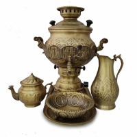 خرید، قیمت و مشخصات ست سماور گازی همراه پارچ و قندان طراحی و تولید با کیفیت بی نظیر و به قیمت تولیدی با ضمانت - چترزندگی