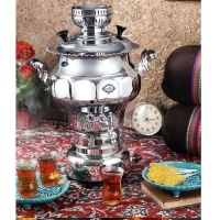 خرید، قیمت و مشخصات سماور گازی 6 لیتری پیلوت دار طرح نقشینه با طراحی شیک و خاص و کیفیت بالای تولید و دارای گارانتی - چترزندگی