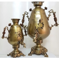 خرید، قیمت و مشخصات سماور ذغالی مدل جام در سایز های 2، 4، 6 و 8 لیتری به رنگ آنتیک و دسته های مدل دلبر، با ضمانت - چترزندگی