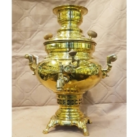خرید، قیمت و مشخصات سماور 4 لیتری برنجی در دو مدل گازی و ذغالی با آبکاری کروم به رنگ طلایی و ضمانت یک ساله - چترزندگی