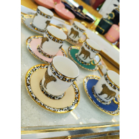 خرید، قیمت و مشخصات ست قهوه خوری 12 پارچه طرح پلنگی جنس پرسلن طلاکوب _ چترزندگی