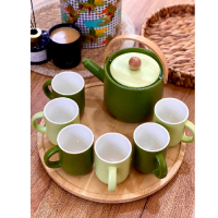 خرید، قیمت و مشخصات ست چایخوری 8 پارچه جنس چینی پرسلن ارزان و با کیفیت _ چترزندگی