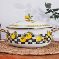 خرید، قیمت و مشخصات قابلمه لعابی طرح لیمو محصول Miss Betty ترکیه ارزان و با کیفیت _ چتر زندگی