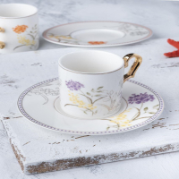 خرید، قیمت و مشخصات ست قهوه خوری ۱۲ پارچه محصول آجار ترکیه، جنس چینی پرسلن اعلا ارزان و با کیفیت _ چترزندگی