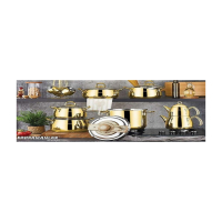 خرید، قیمت و مشخصات سرویس ۱۸ پارچه استیل خالص، کف چدن، رنگ لیزری ثابت، محصول KAHRAMANLAR ترکیه ارزان و با کیفیت _ چترزندگی