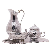 خرید، قیمت و مشخصات سرویس سماور گلستان کروم قلم، ارزان و با کیفیت _ چتر زندگی
