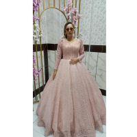 فروش، اجاره و مشخصات لباس عروس بالاتنه پرکار سنگدوزی شده یقه دلبر شاینی بروز زیبا _ چترزندگی