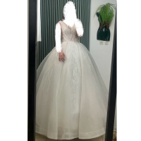 فروش، اجاره و مشخصات لباس عروس نگار مروارید دوزی شده شیک و جدید _ چترزندگی