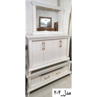 ست آینه کنسول و میز تلویزیون سفید رنگ نئوکلاسیک