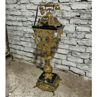 خرید، قیمت و مشخصات تلفن پایه دار برنزی مدل گل تاج دار در دو رنگ جذاب، ارزان و با کیفیت _ چتر زندگی