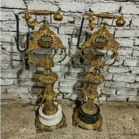 خرید، قیمت و مشخصات تلفن برنزی پایه سنگی گرد در دو رنگ جذاب، ارزان و با کیفیت _ چتر زندگی