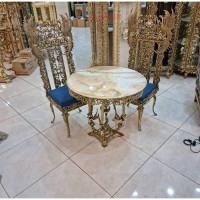 خرید، قیمت و مشخصات میز ناهار خوری دو نفره برنزی، بسیار خاص و با کیفیت عالی با مناسب ترین قیمت _ هنرظریف