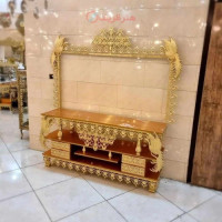 خرید، قیمت و مشخصات میز تلویزیون روکش برنز، با کیفیت بالا و ورق ضخیم، آلومینیوم درجه 1، با طراحی بسیار زیبا و چشم نواز _ هنرظریف