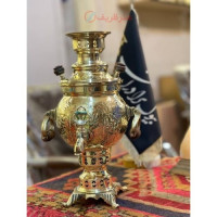 خرید آنلاین، سرویس سماور یک و نیم لیتری دسته گوشواره، باکیفیت بالا و جنس برنج درجه یک _ هنرظریف