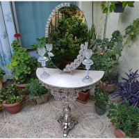 خرید آنلاین، سرویس کامل آینه و شمعدان و میز کنسول آلیاژ، روکش نقره با ضمانت، زیر قیمت بازار _ هنرظریف