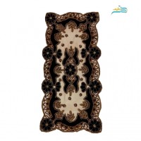 خرید آنلاین، رومیزی تور مستطیل  سوزن دوزی و آینه کاری B-16 سنگدوزی تمیز و زیبا، با قیمتی بسیار مناسب | چترزندگی