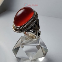 خرید، قیمت و مشخصات انگشتر فوق کلکسیونی عقیق سرخ رکاب فنی تخصصی طلا و نقره اثر استاد دانیال بسیار خاص _ هنرظریف