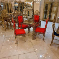 خرید، قیمت و مشخصات میز ناهارخوری 4 نفره برنزی، بسیار زیبا و شیک، برنز درجه 1، با ضمانت با کیفیت بودن _ هنرظریف