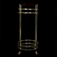 خرید، قیمت و مشخصات کنار سالنی اتریشی دو طبقه جنس پروفیل و شیشه رنگ طلایی _ هنرظریف