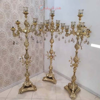 خرید آنلاین، آباژور شیک 3 شاخه با 7 روشنایی از جنس آلیاژ آلومنیوم، آبکاری برنج، رنگ ثابت با 5 سال گارانتی، زیر قیمت بازار | چترزندگی