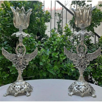 خرید آنلاین، شمعدان تمام آلیاژ نقره ای، روکش نقره و تمام آلیاژ، با ضمانت، زیر قیمت بازار _ هنرظریف
