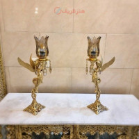 خرید، قیمت و مشخصات شمعدان برنزی، مدل ملائکه با تنوع لاله، برنز درجه 1، بسیار شیک و زیبا، با ضمانت کیفیت کار _ هنرظریف