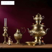 خرید آنلاین، سماور گازی برنجی 6 لیتری، کیفیت عالی، بسیار زیبا م منحصر به فرد، زیرقیمت بازار | چترزندگی