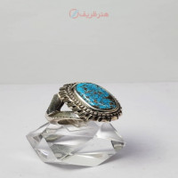 خرید آنلاین، انگشتر مردانه با نگین فیروزه نیشابوری و رکاب نقره دست ساز استاد دانیال، زیر قیمت بازار | چترزندگی