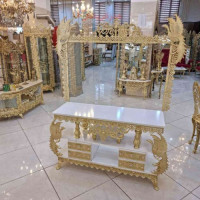 خرید، قیمت و مشخصات میز تلویزیون چهار کشو طرح سیمرغ، روکش برنز، قابدار با کیفیت بالا و رنگ ثابت محصول اصفهان _ هنرظریف