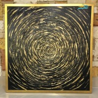 خرید آنلاین، تابلو سیاهچاله کار شده با ورق طلا به صورت برجسته با کیفتی بالا ، زیبا و مدرن، زیر قیمت بازار | چترزندگی