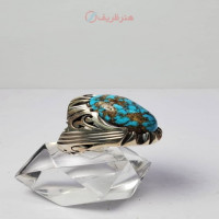 خرید آنلاین، انگشتر فیروزه شجری نیشابوری همراه رکاب نقره دست ساز، کار شده و زیبا، زیر قیمت بازار | چترزندگی