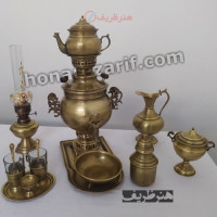خرید آنلاین، سرویس سماور 3 لیتری زغالی برنجی، مدل توپی بسیار شیک و ساده، کیفیت عالی، زیر قیمت بازار | چترزندگی