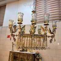 خرید، قیمت و مشخصات لوستر 4 شاخه آلیاژ زیبا با 8 لامپ قابل سفارش تا 12 شاخه طرح جدید _ هنرظریف