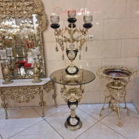 خرید، قیمت و مشخصات شمعدان و میز برنزی، ترکیب با سرامیک، بسیار زیبا و شیک، برنز درجه 1، با ضمانت کیفیت کالا _ هنرظریف